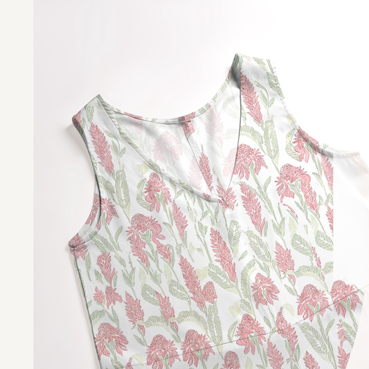 V-Neck Wild Feather Whisper Boho Jumpsuit with Pockets for Women