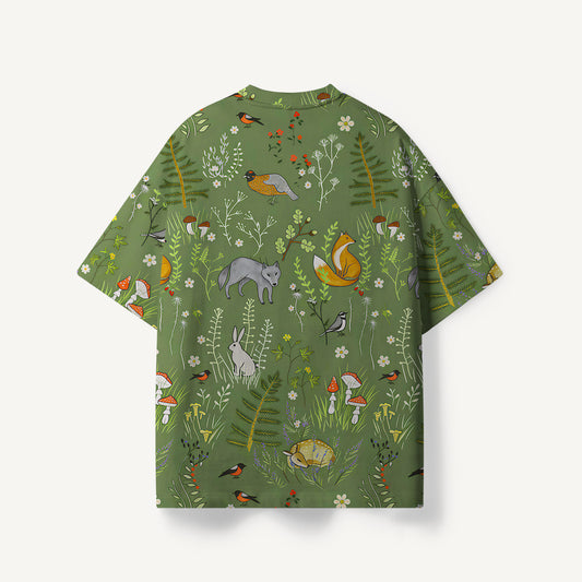 Whimsical Woodland Animals print Premium Eco Tee