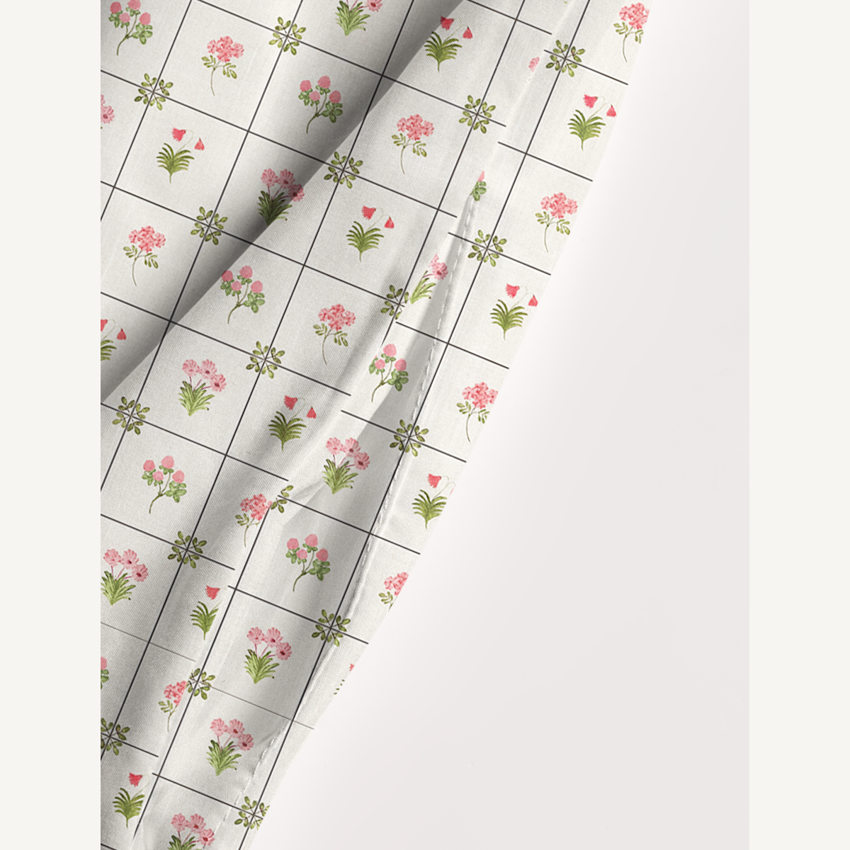 Square Neck Meadow Tile Bloom Print Wide Straps Maxi Dress With Pockets