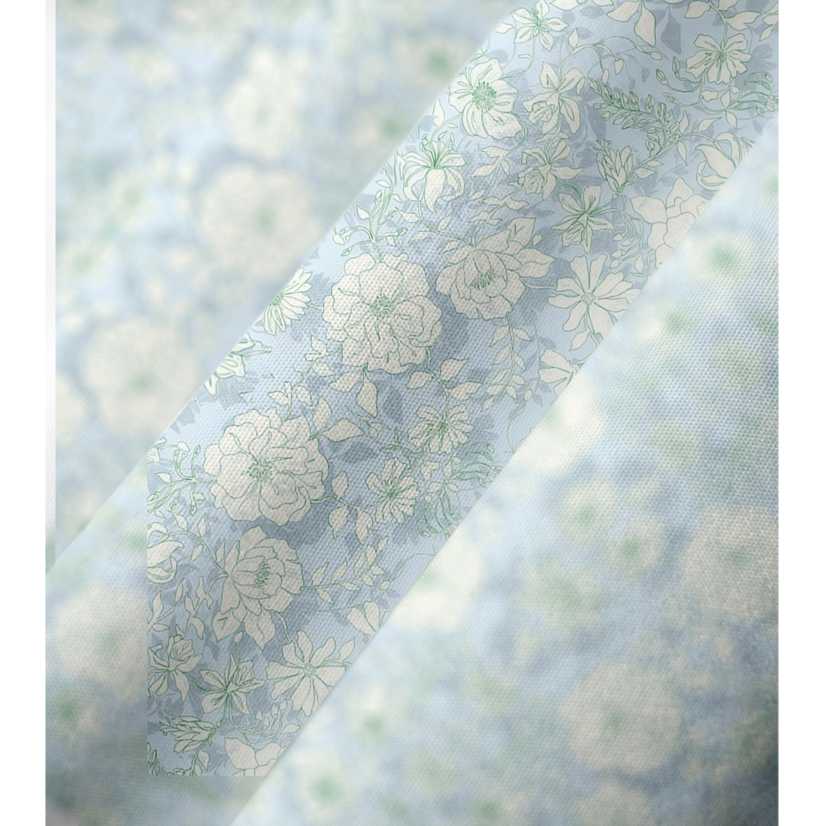 V‑Neck Mist Floral Kimono Sleeve Kaftan Dress