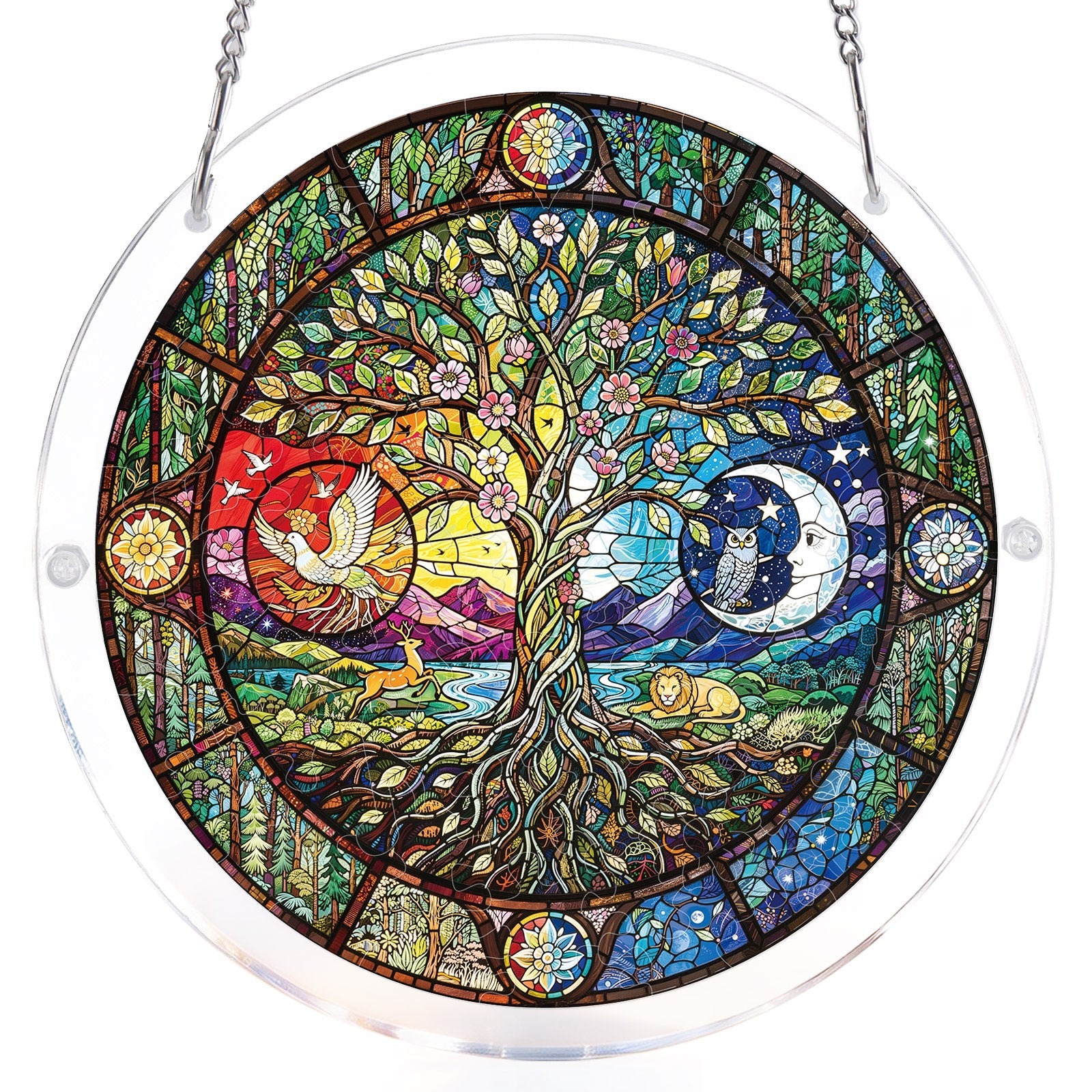 Tree of Day and Night - Acrylic Window Suncatcher