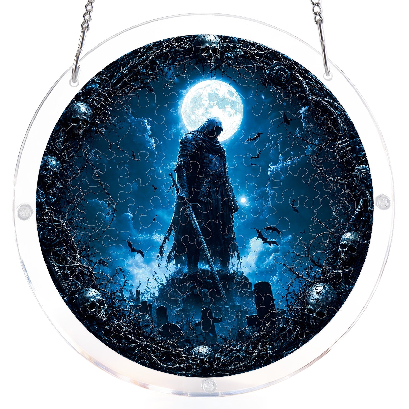 Moonlit Guardian - Acrylic Window Suncatcher