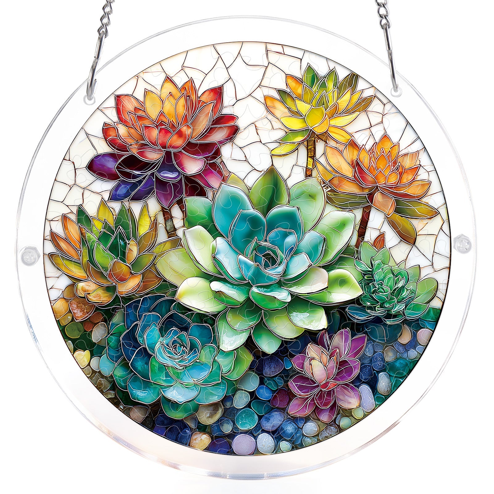 Dreamy Succulent Garden - Acrylic Window Suncatcher