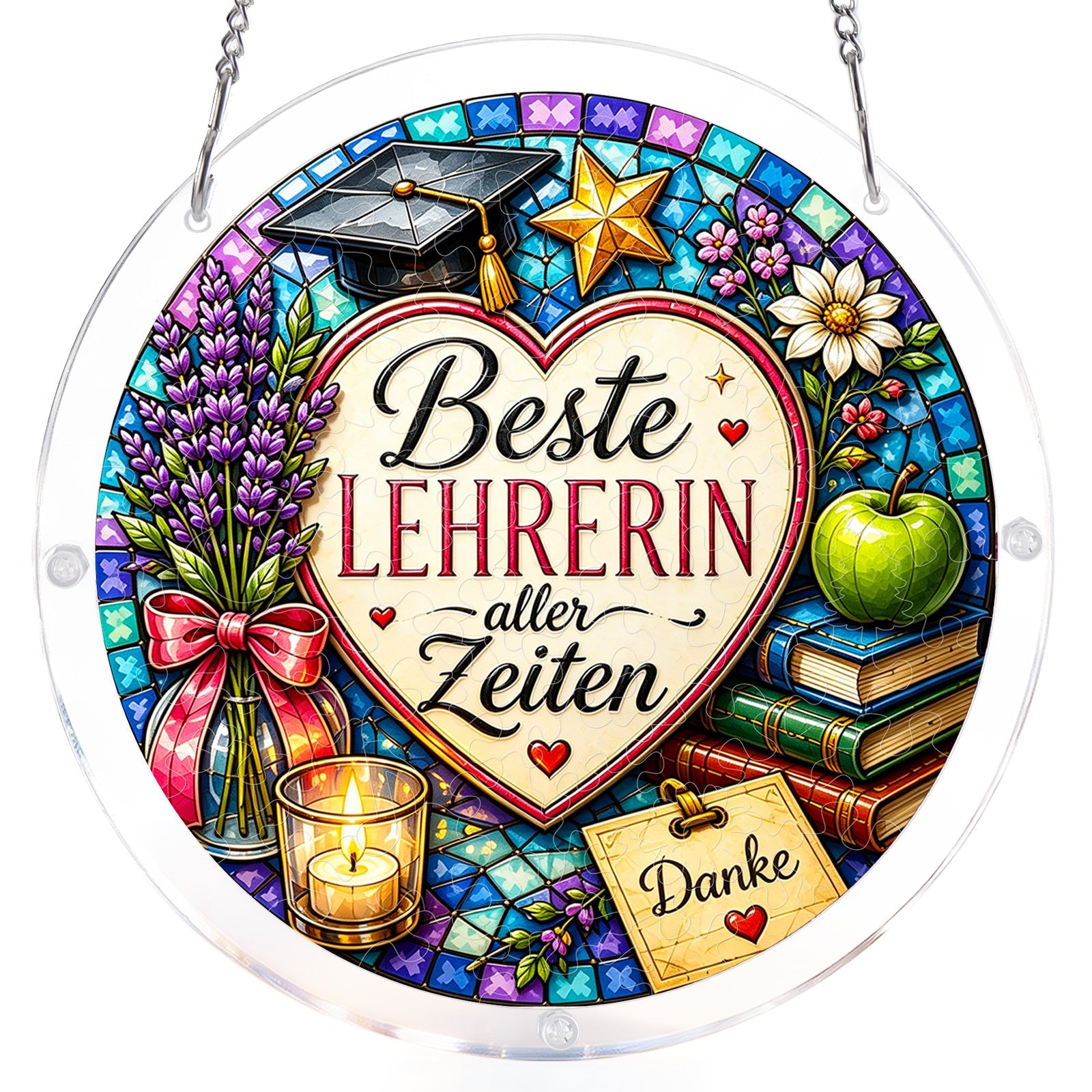 DE Female Teacher - Acrylic Window Suncatcher