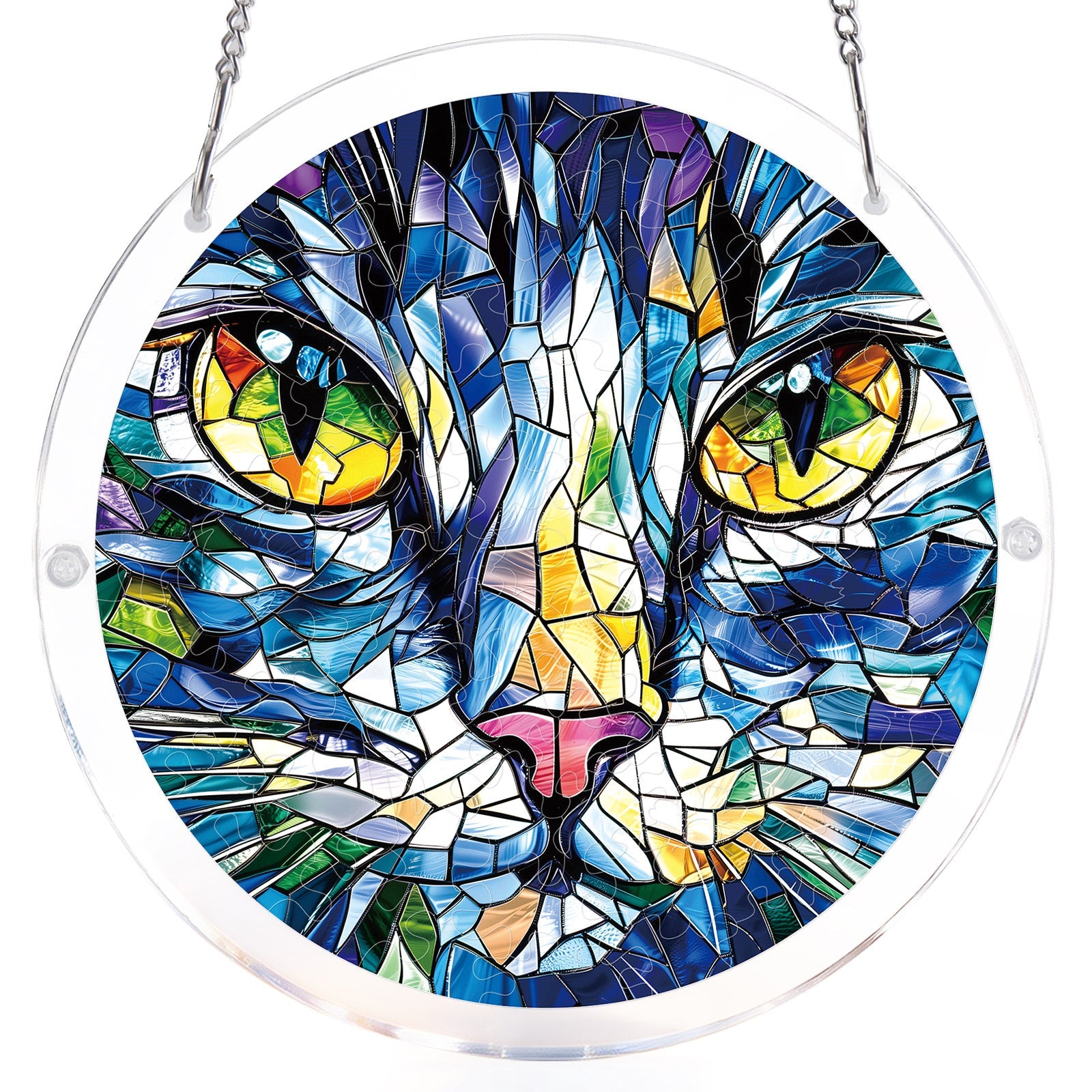 Mosaic Cat - Acrylic Window Suncatcher