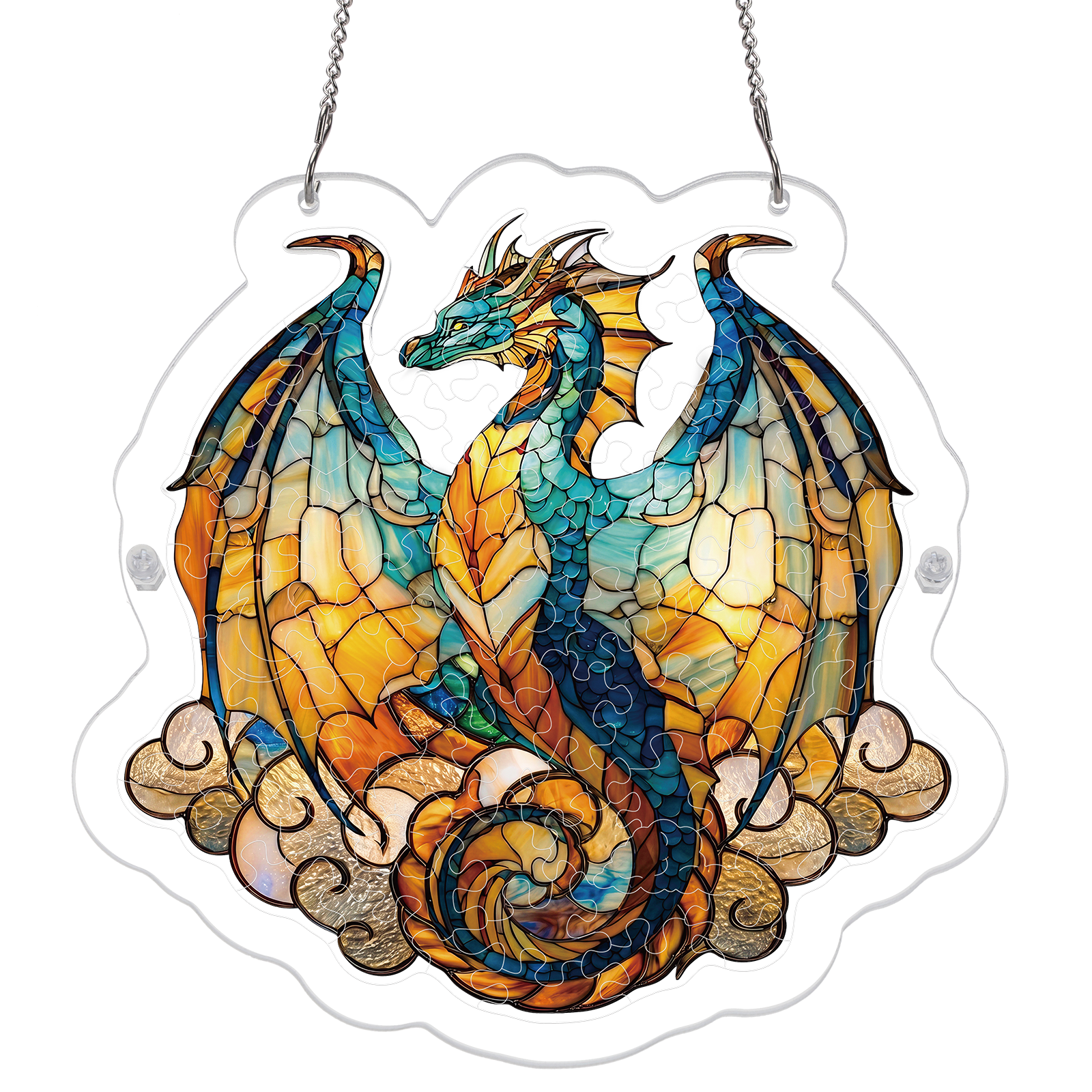 Oceanfire Dragon - Acrylic Window Suncatcher