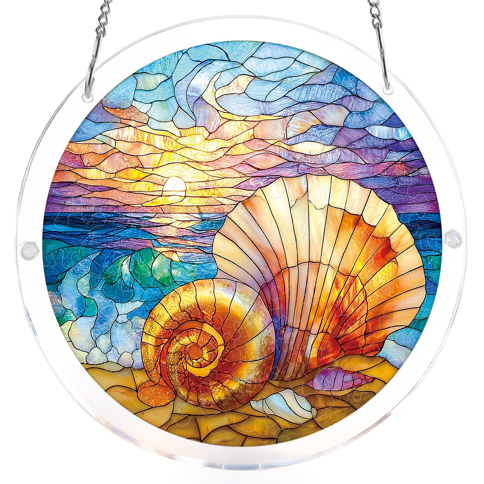 Ocean Echo Shell - Acrylic Window Suncatcher