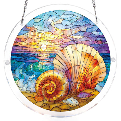 Ocean Echo Shell - Acrylic Window Suncatcher