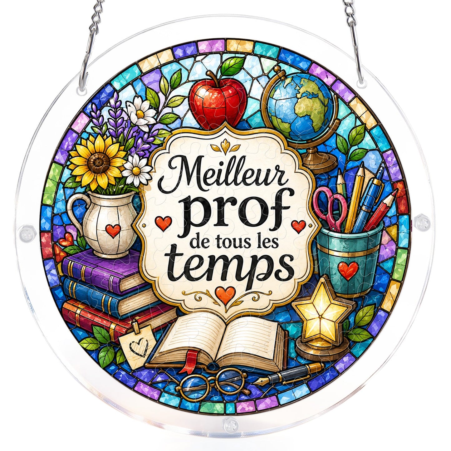 FR Male Teacher - Acrylic Window Suncatcher
