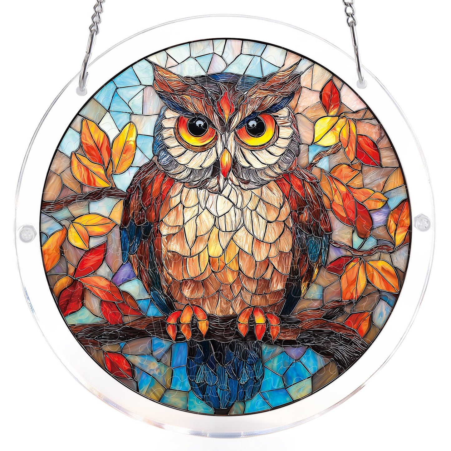 Autumn Owl - Acrylic Window Suncatcher