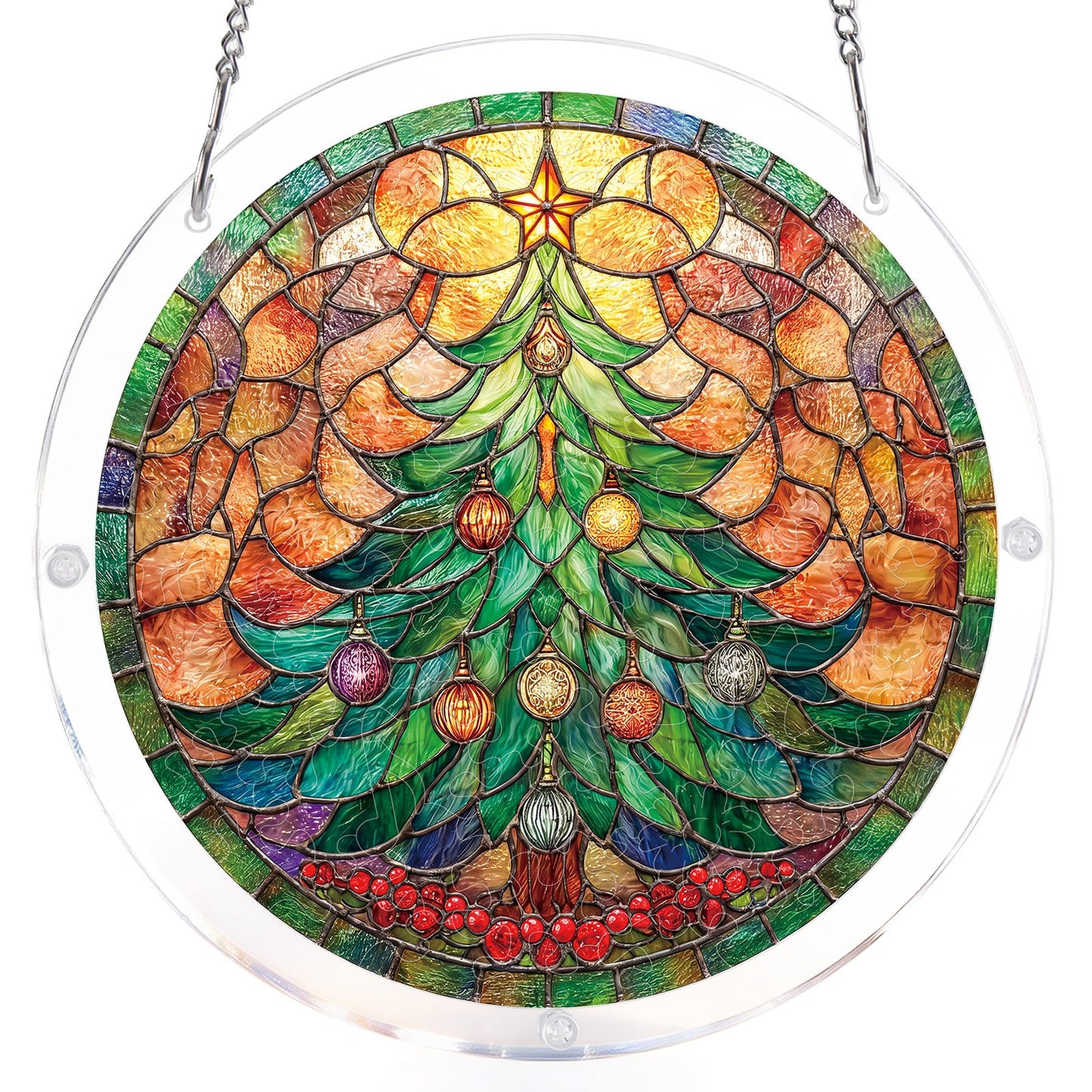 Christmas Glow Tree - Acrylic Window Suncatcher