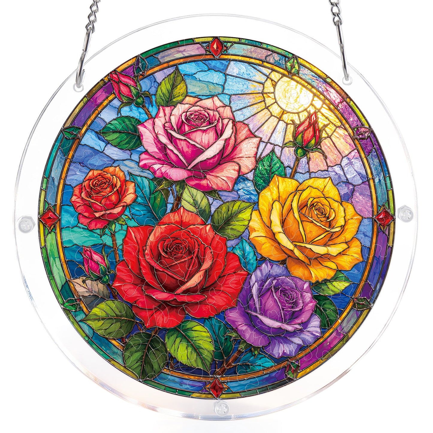 Rose Garden Window - Acrylic Window Suncatcher