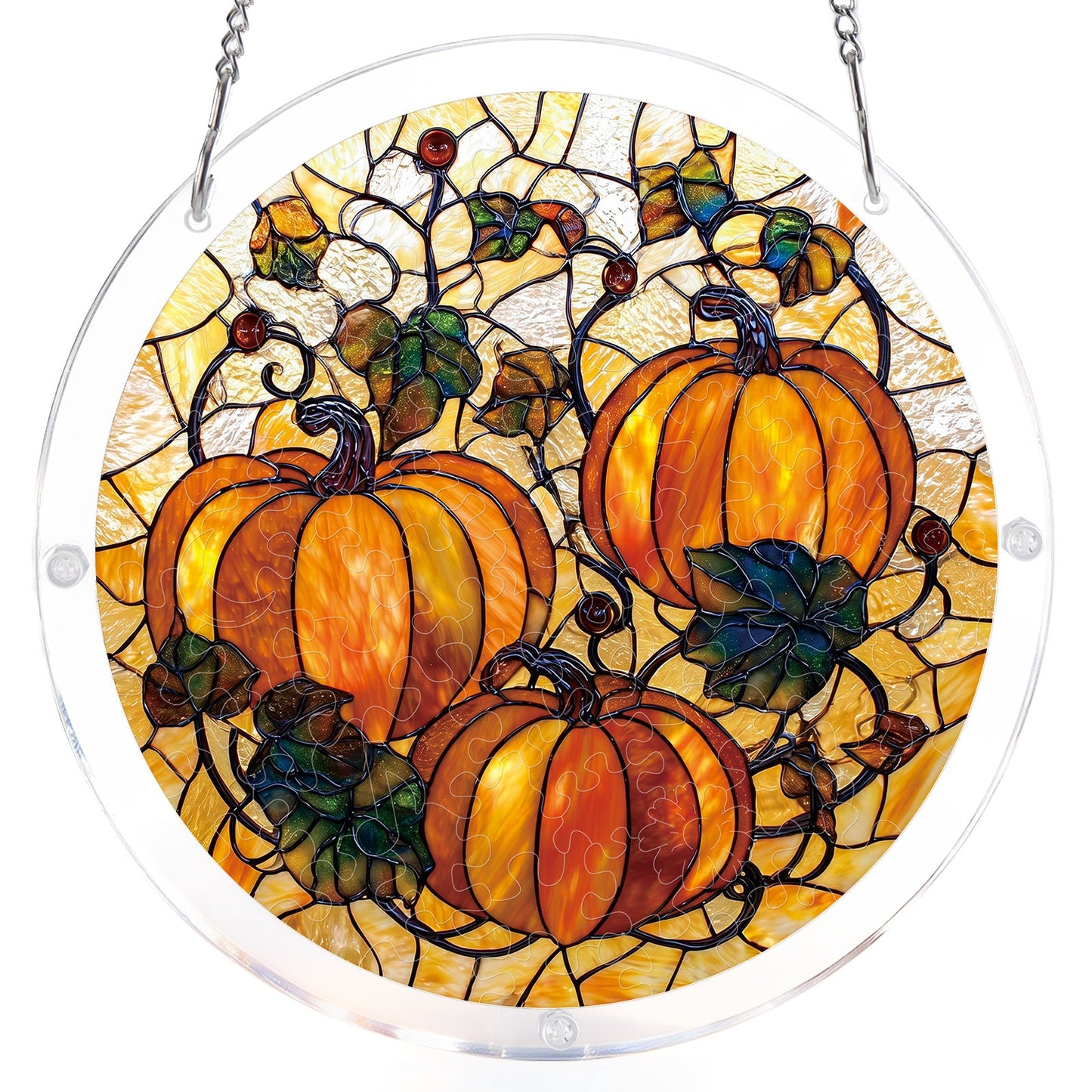 Harvest Pumpkin - Acrylic Window Suncatcher