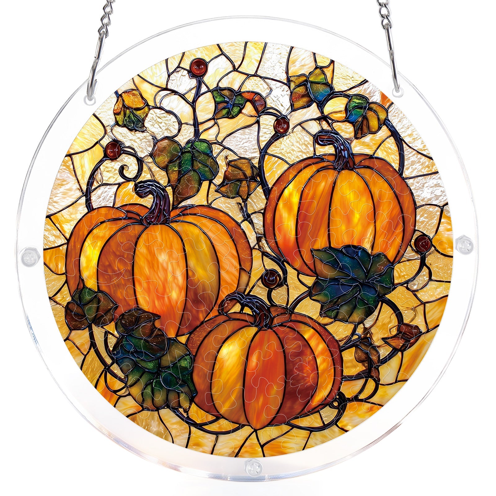 Harvest Pumpkin - Acrylic Window Suncatcher