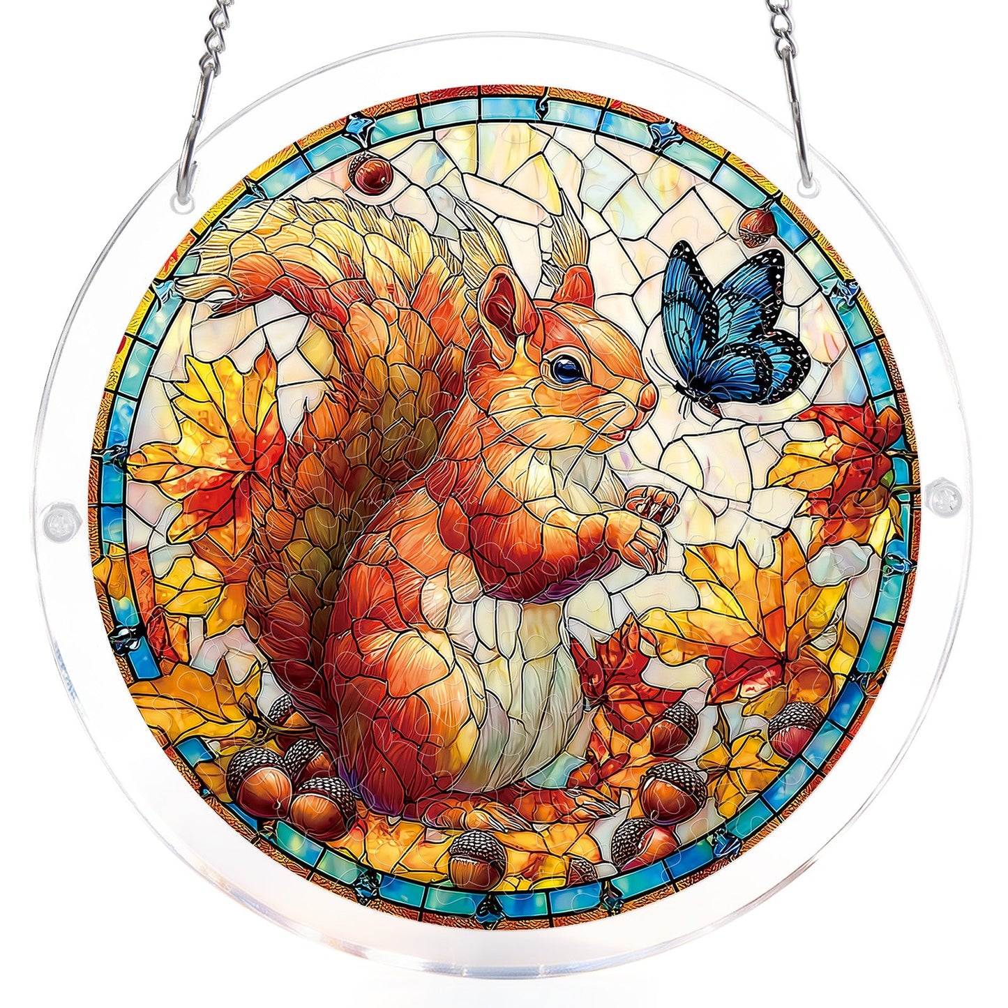 Acorn Squirrel - Acrylic Window Suncatcher
