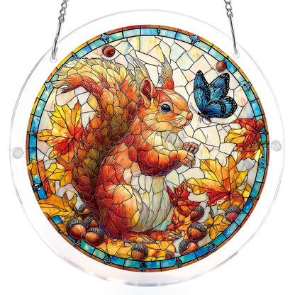 Acorn Squirrel - Acrylic Window Suncatcher