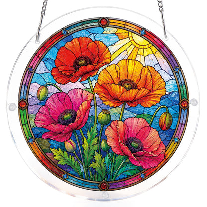 Sunlit Floral Garden - Acrylic Window Suncatcher
