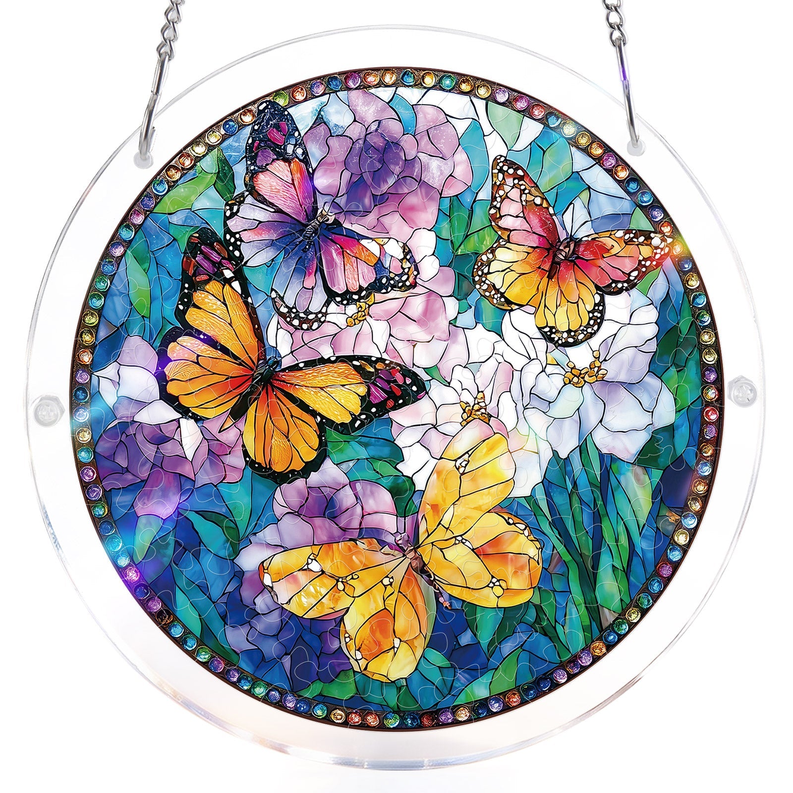 Butterflies in Bloom - Acrylic Window Suncatcher