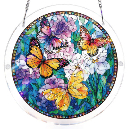 Butterflies in Bloom - Acrylic Window Suncatcher