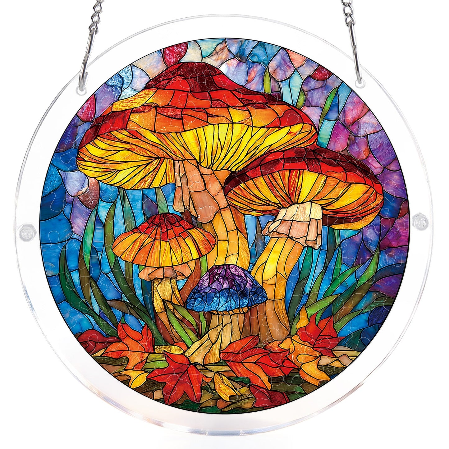 Mystic Mushroom Forest - Acrylic Window Suncatcher