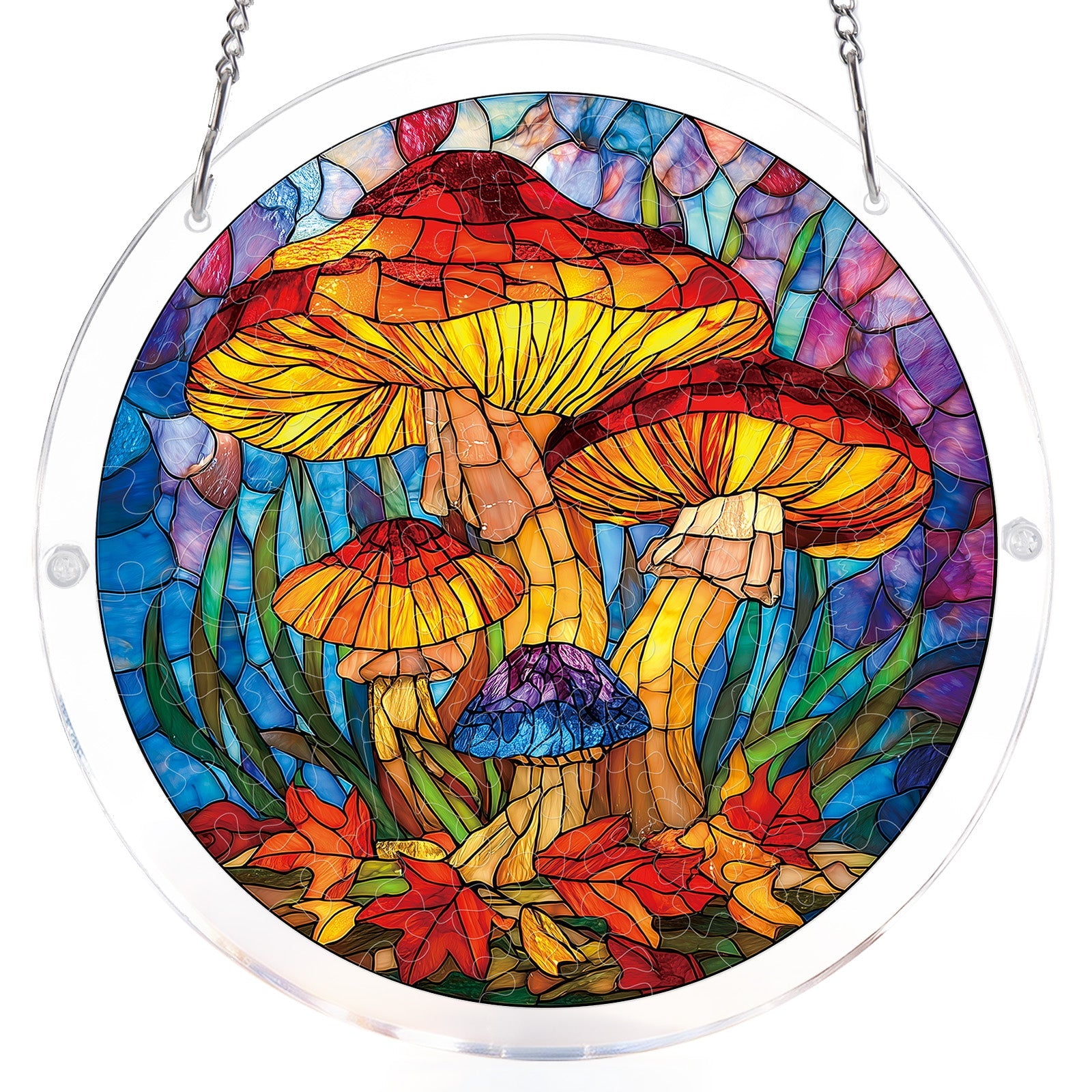 Mystic Mushroom Forest - Acrylic Window Suncatcher