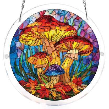 Mystic Mushroom Forest - Acrylic Window Suncatcher