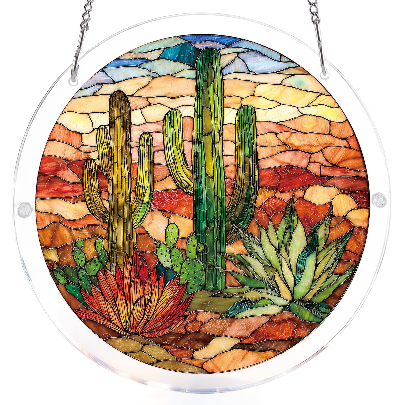 Sunset Cactus - Acrylic Window Suncatcher