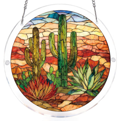 Sunset Cactus - Acrylic Window Suncatcher