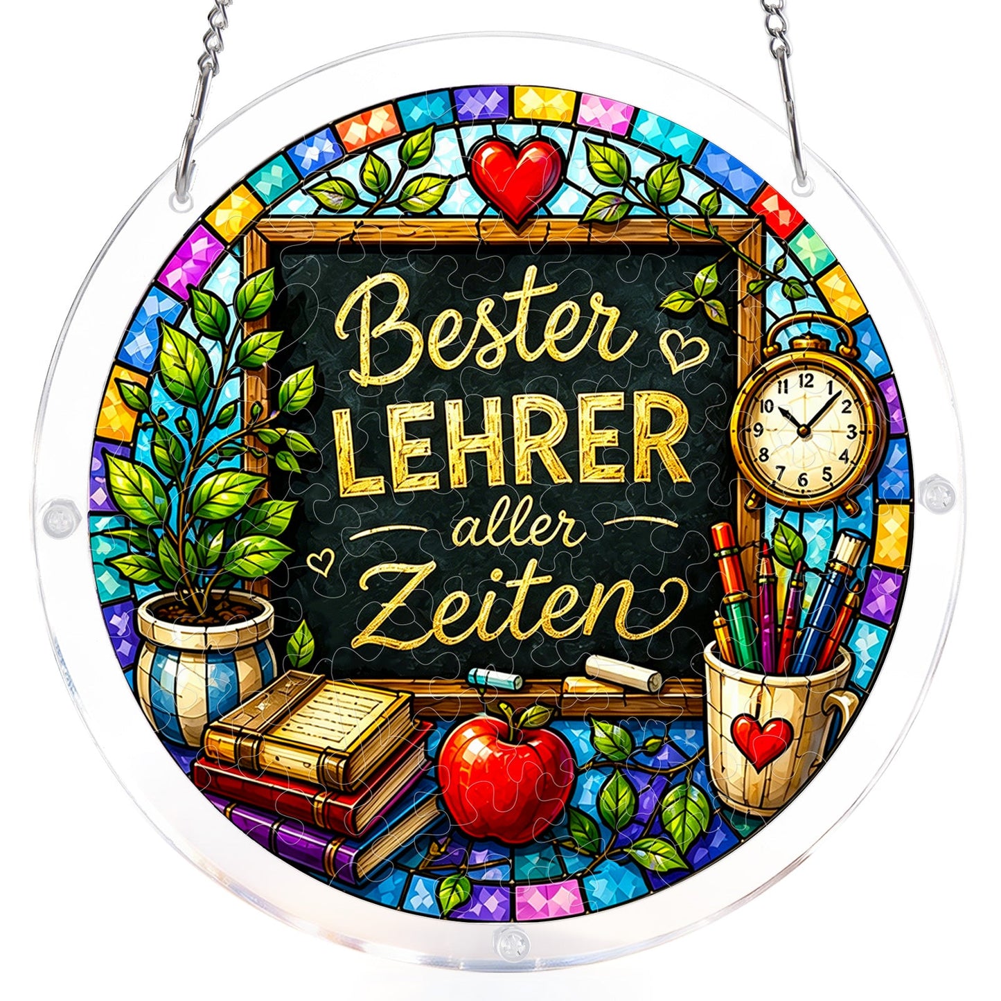 DE Male Teacher - Acrylic Window Suncatcher
