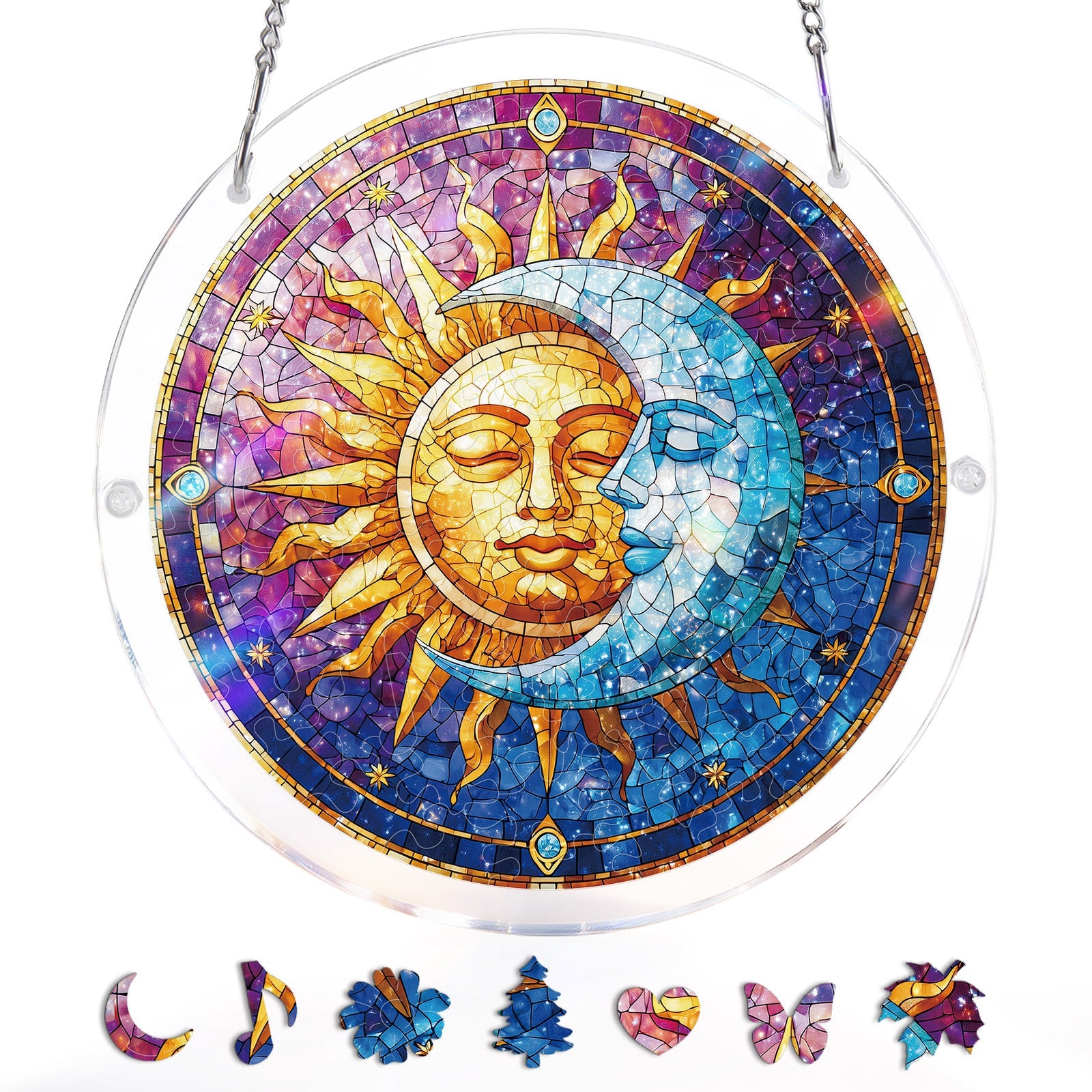 Sun and Moon in Harmony - Acrylic Window Suncatcher
