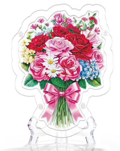 Acrylic Tabletop Romantic Flower Bouquet - Acrylic Window Suncatcher