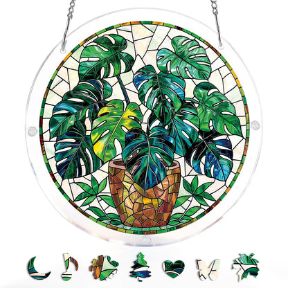 Monstera Greenery - Acrylic Window Suncatcher
