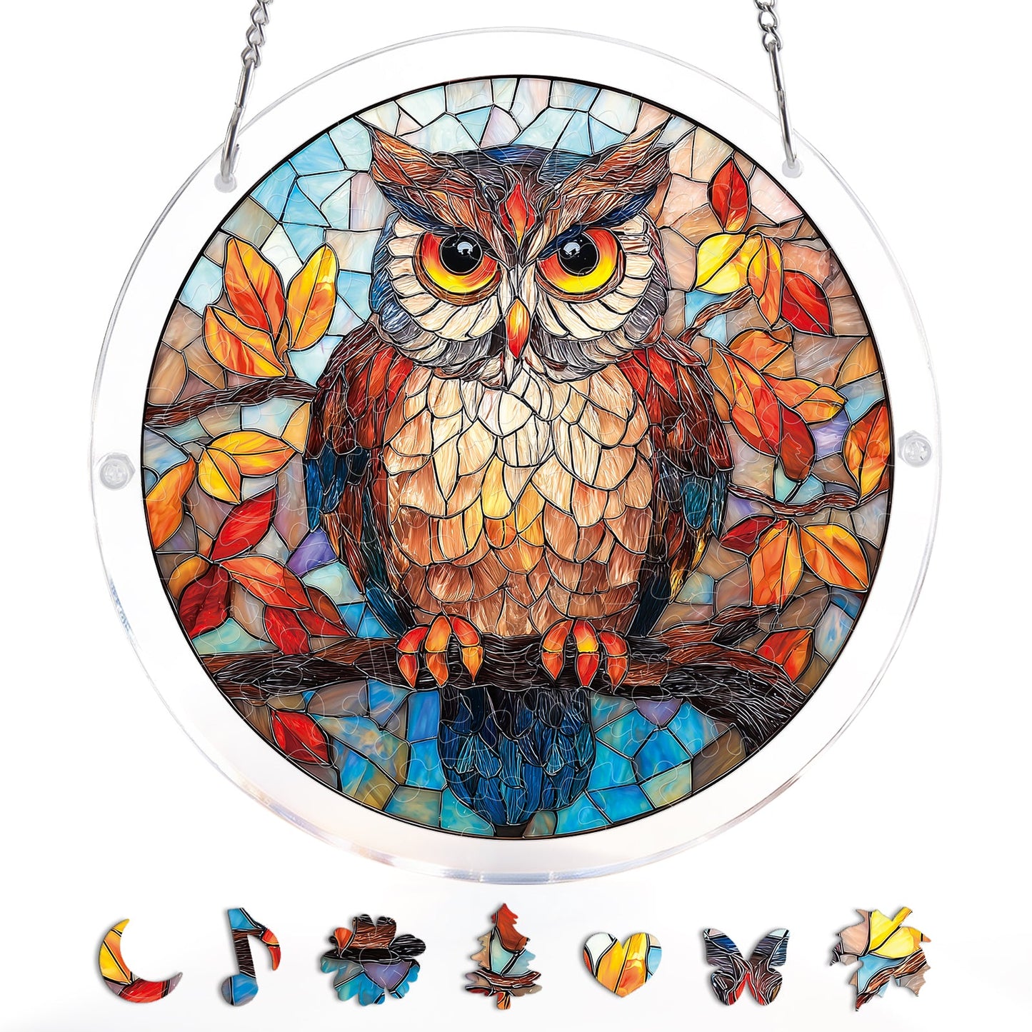 Autumn Owl - Acrylic Window Suncatcher