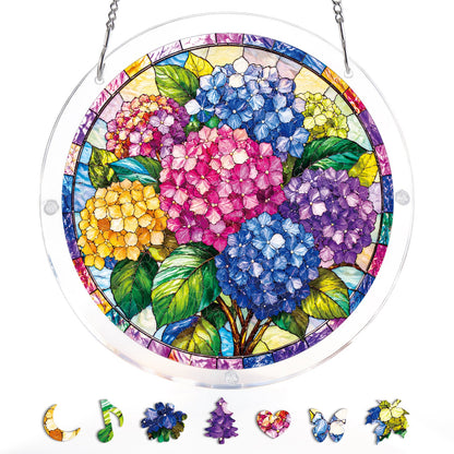 Hydrangea in Bloom - Acrylic Window Suncatcher