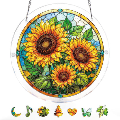 Sunflower Radiance - Acrylic Window Suncatcher