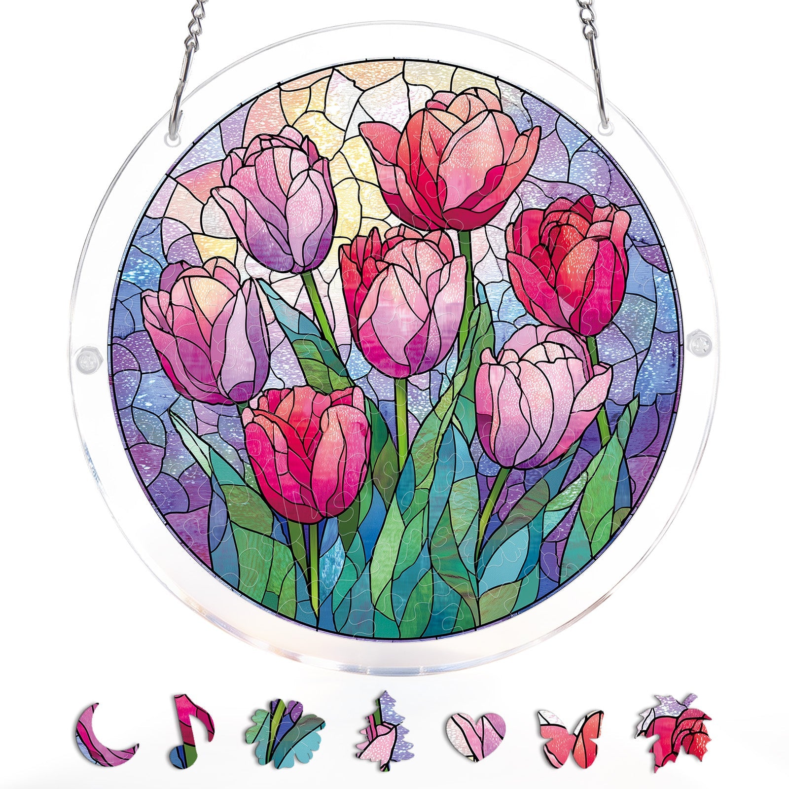 Morning Glow Tulips - Acrylic Window Suncatcher