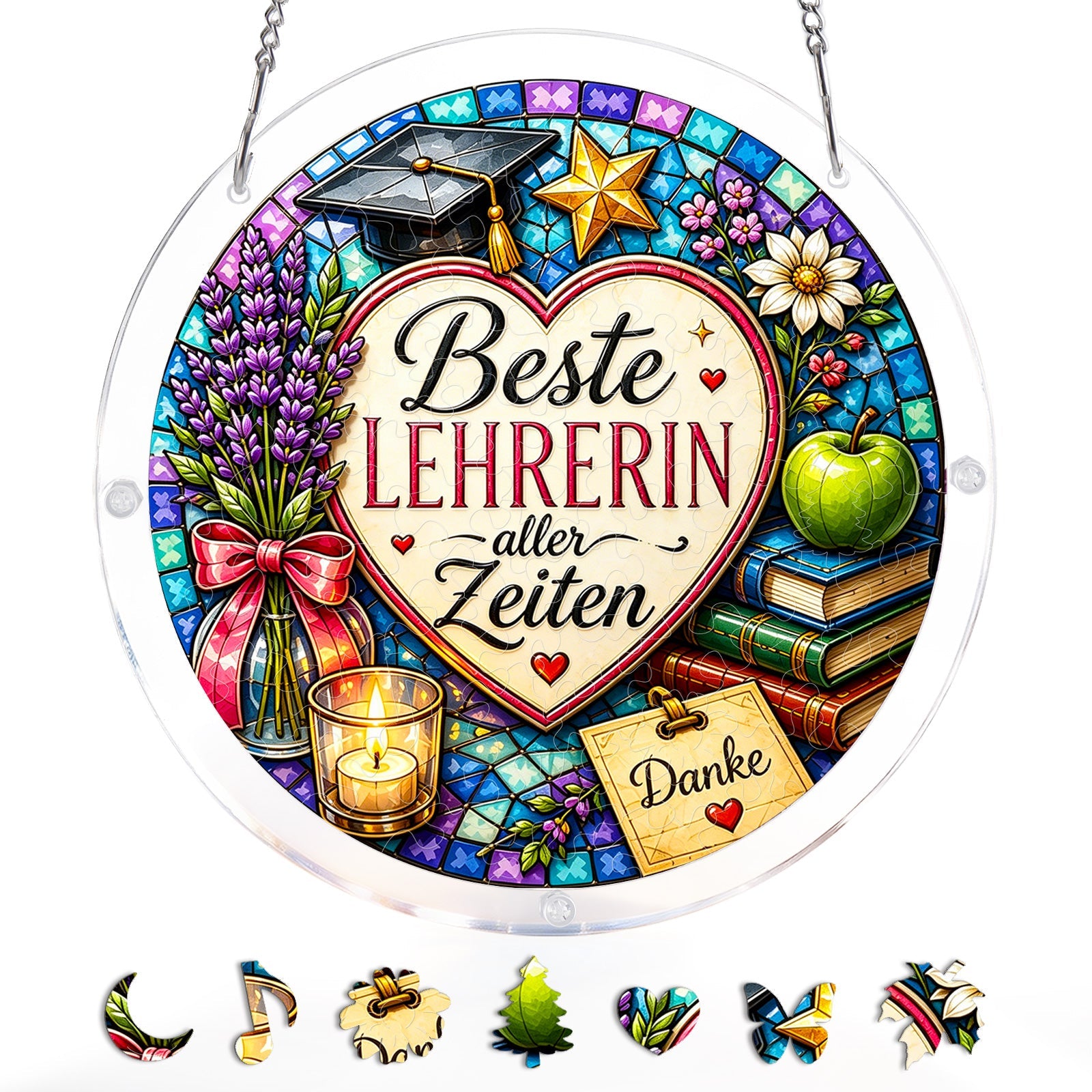 DE Female Teacher - Acrylic Window Suncatcher