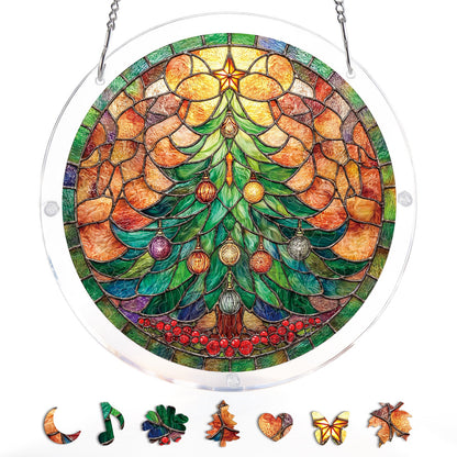 Christmas Glow Tree - Acrylic Window Suncatcher