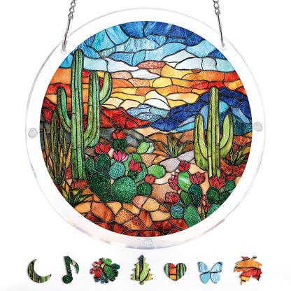 Desert Cactus - Acrylic Window Suncatcher