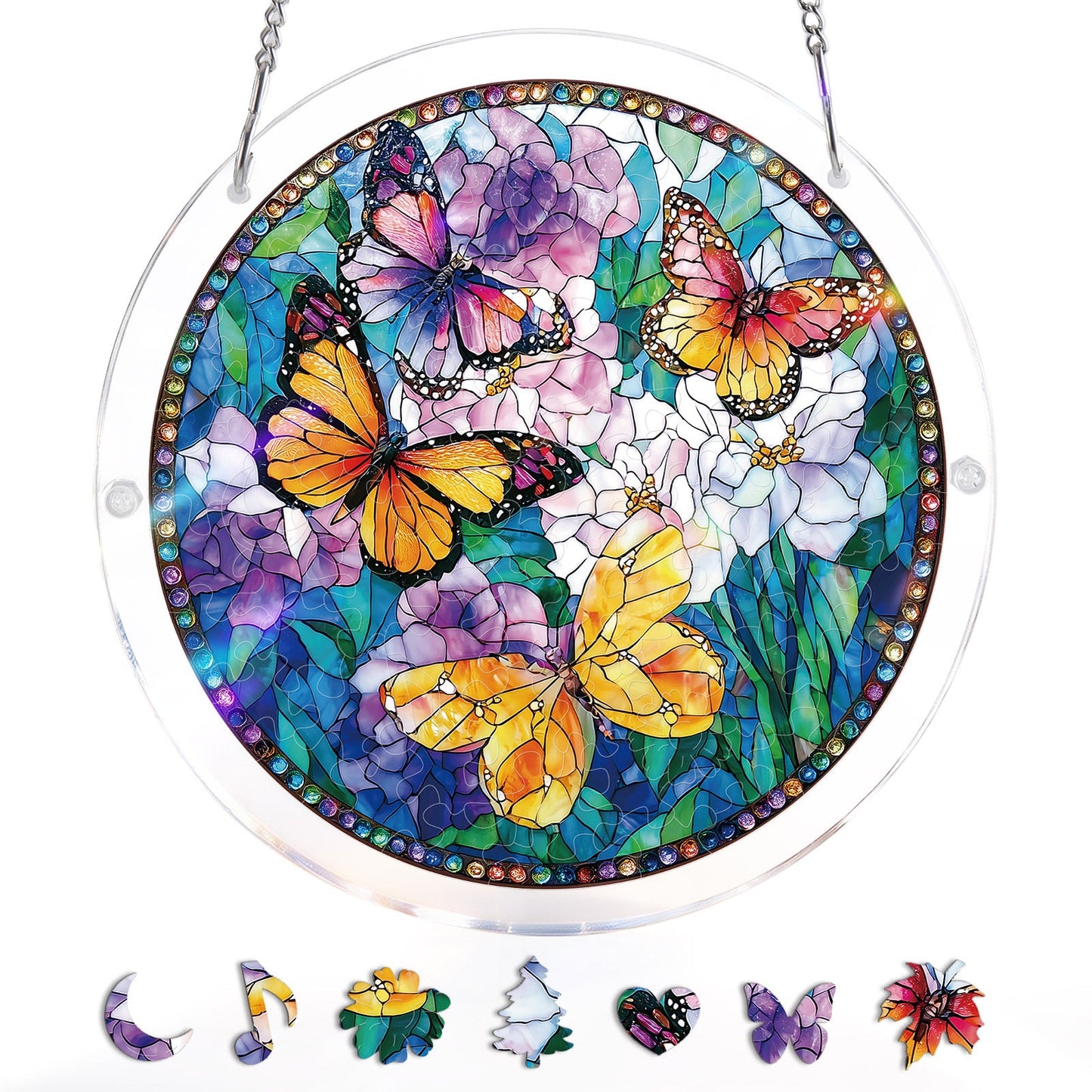 Butterflies in Bloom - Acrylic Window Suncatcher