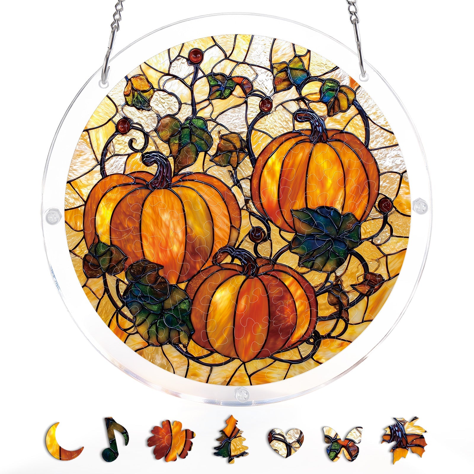 Harvest Pumpkin - Acrylic Window Suncatcher