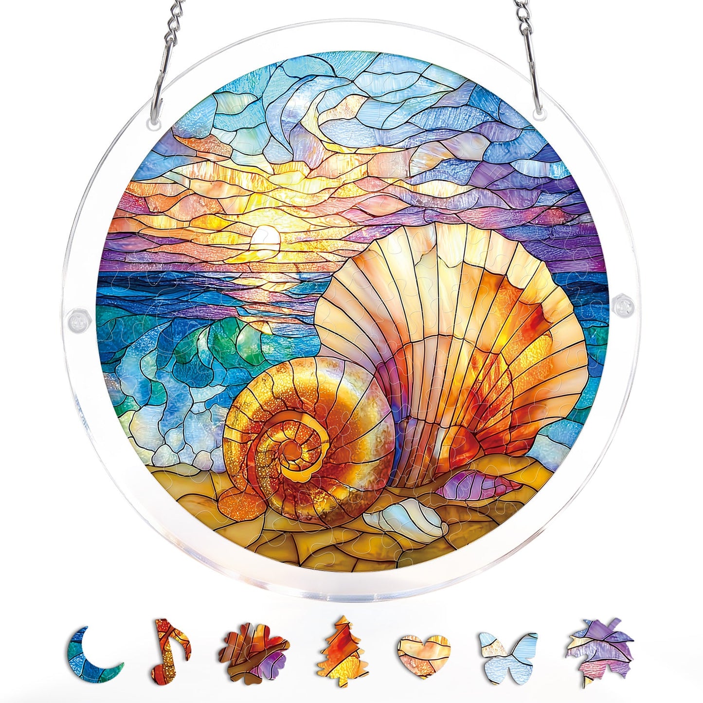 Ocean Echo Shell - Acrylic Window Suncatcher