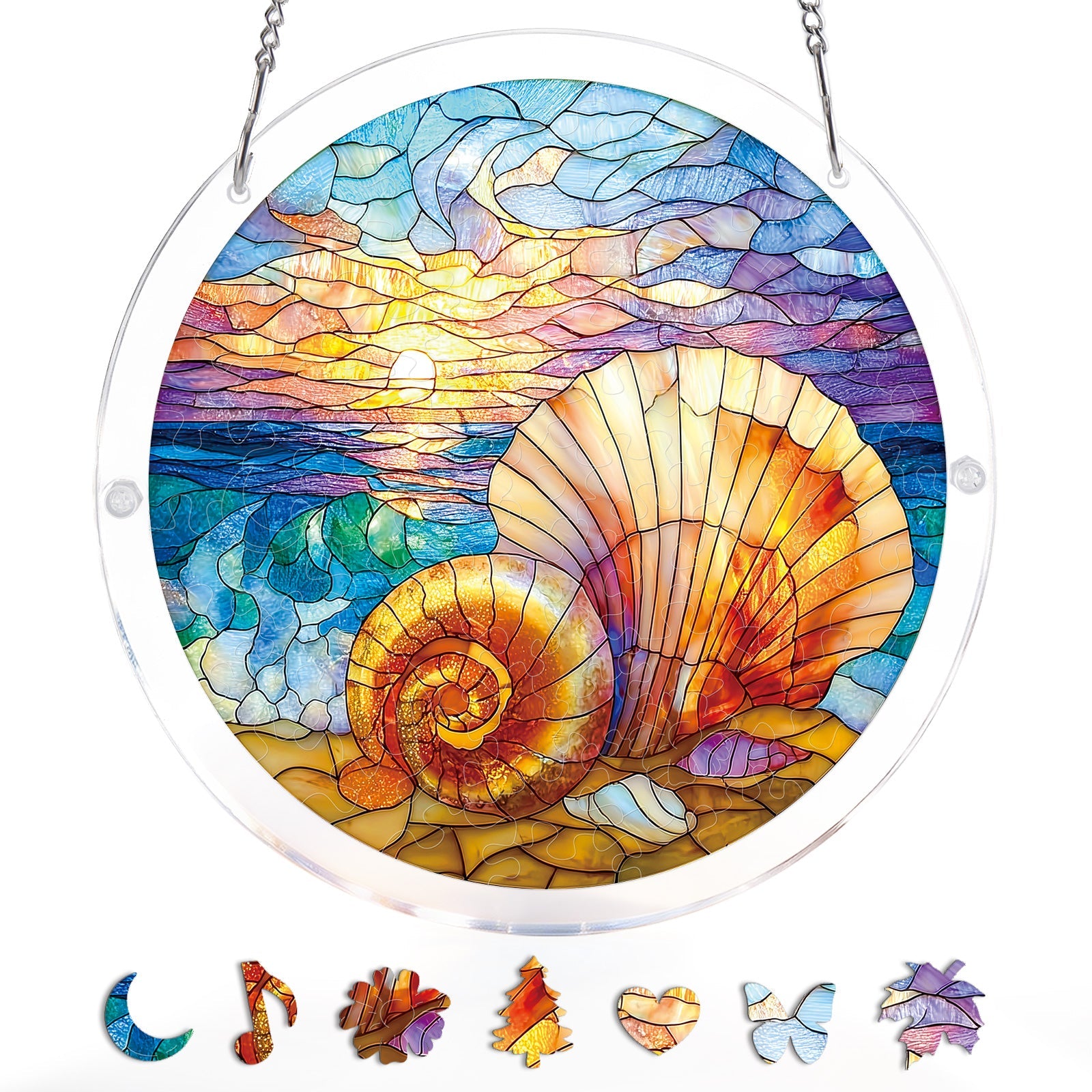 Ocean Echo Shell - Acrylic Window Suncatcher