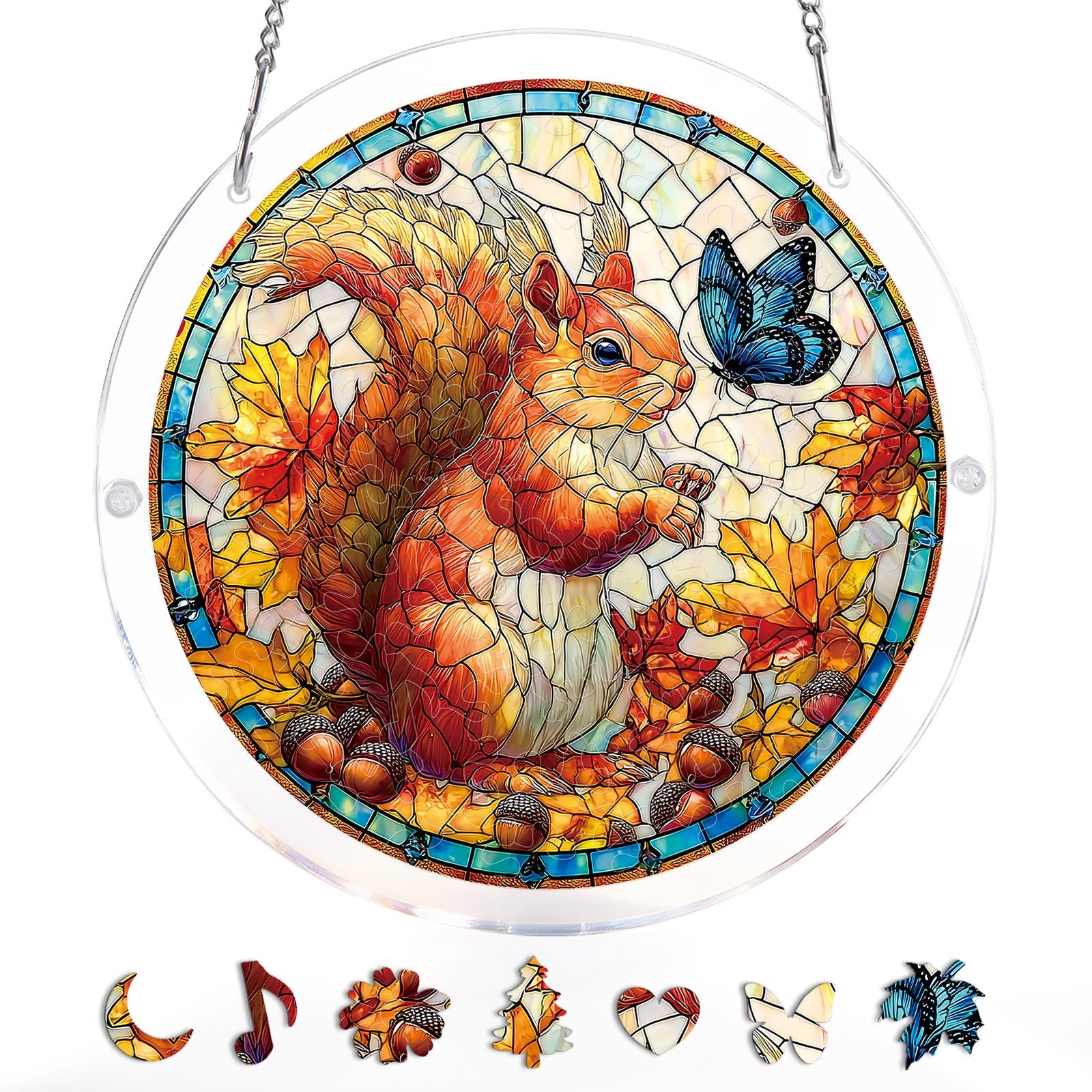 Acorn Squirrel - Acrylic Window Suncatcher