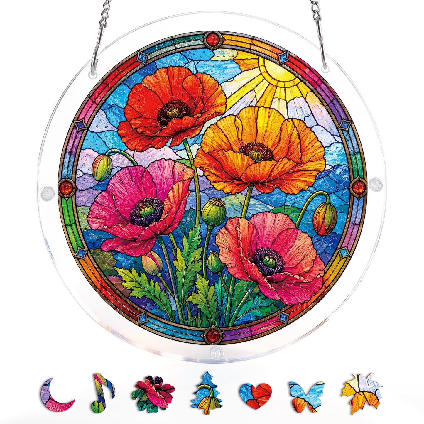 Sunlit Floral Garden - Acrylic Window Suncatcher