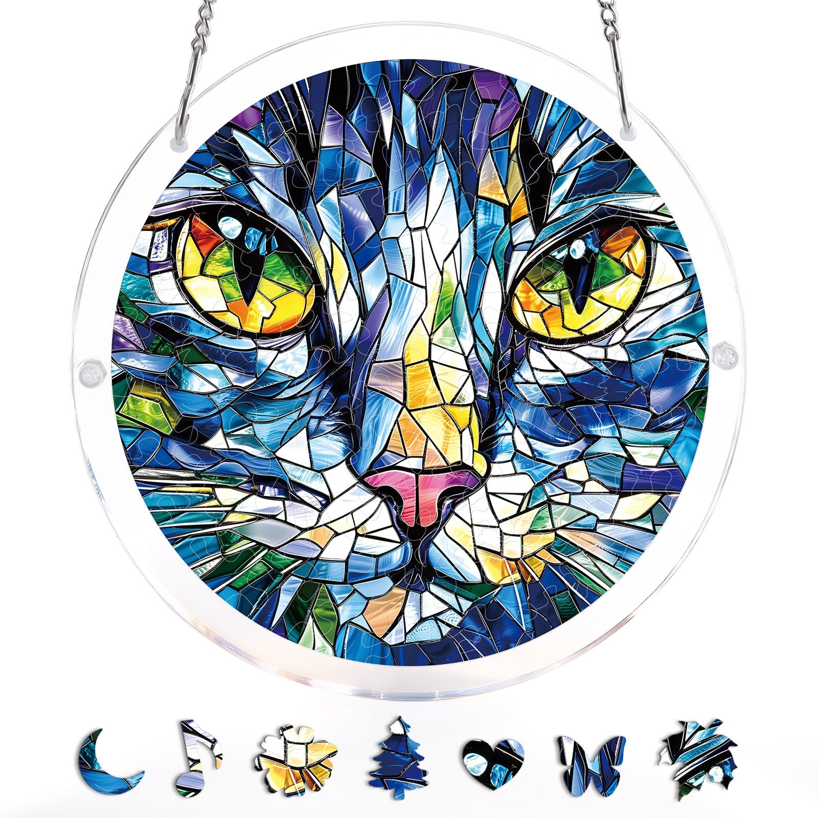 Mosaic Cat - Acrylic Window Suncatcher