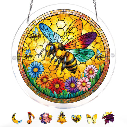 Sunshine Bee - Acrylic Window Suncatcher