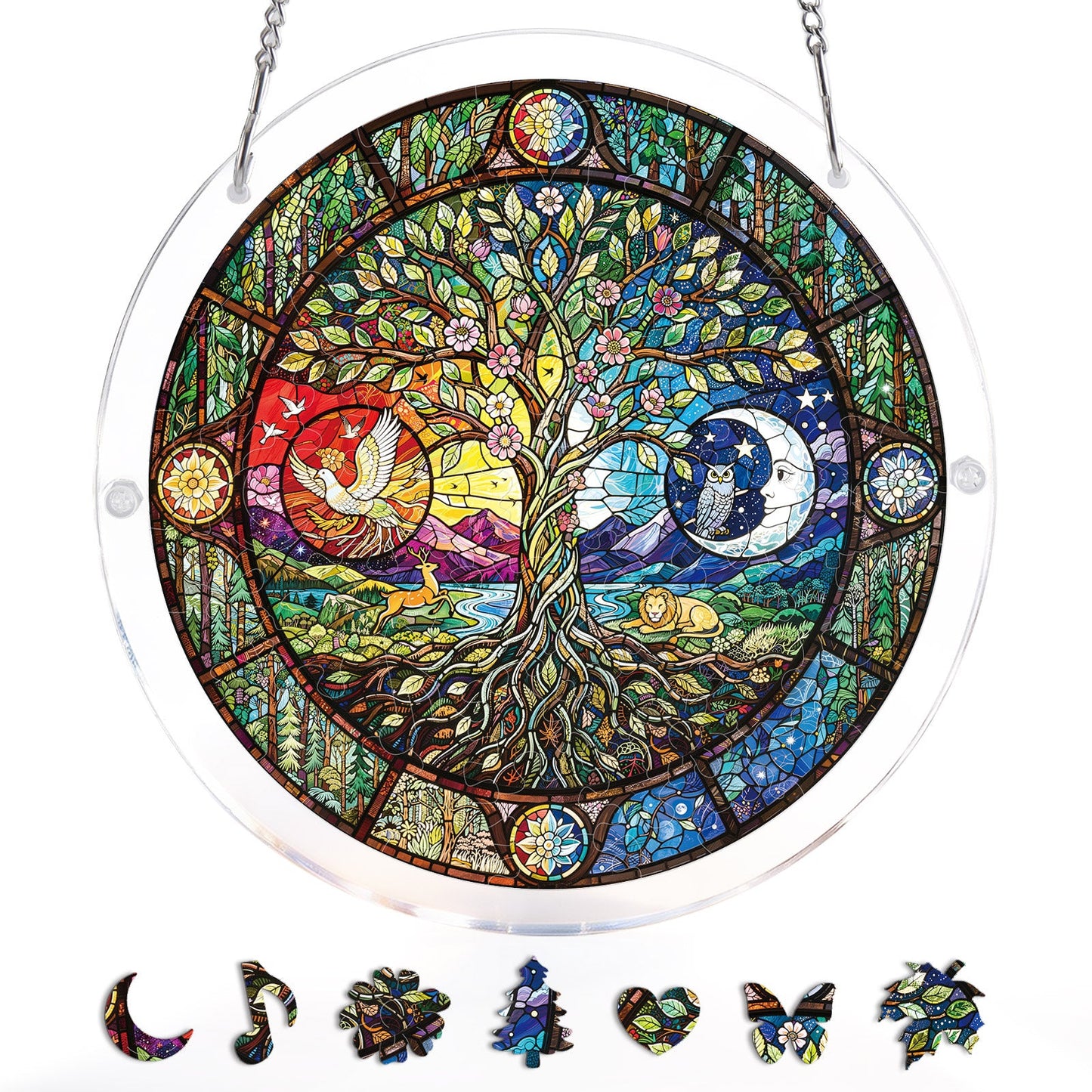 Tree of Day and Night - Acrylic Window Suncatcher