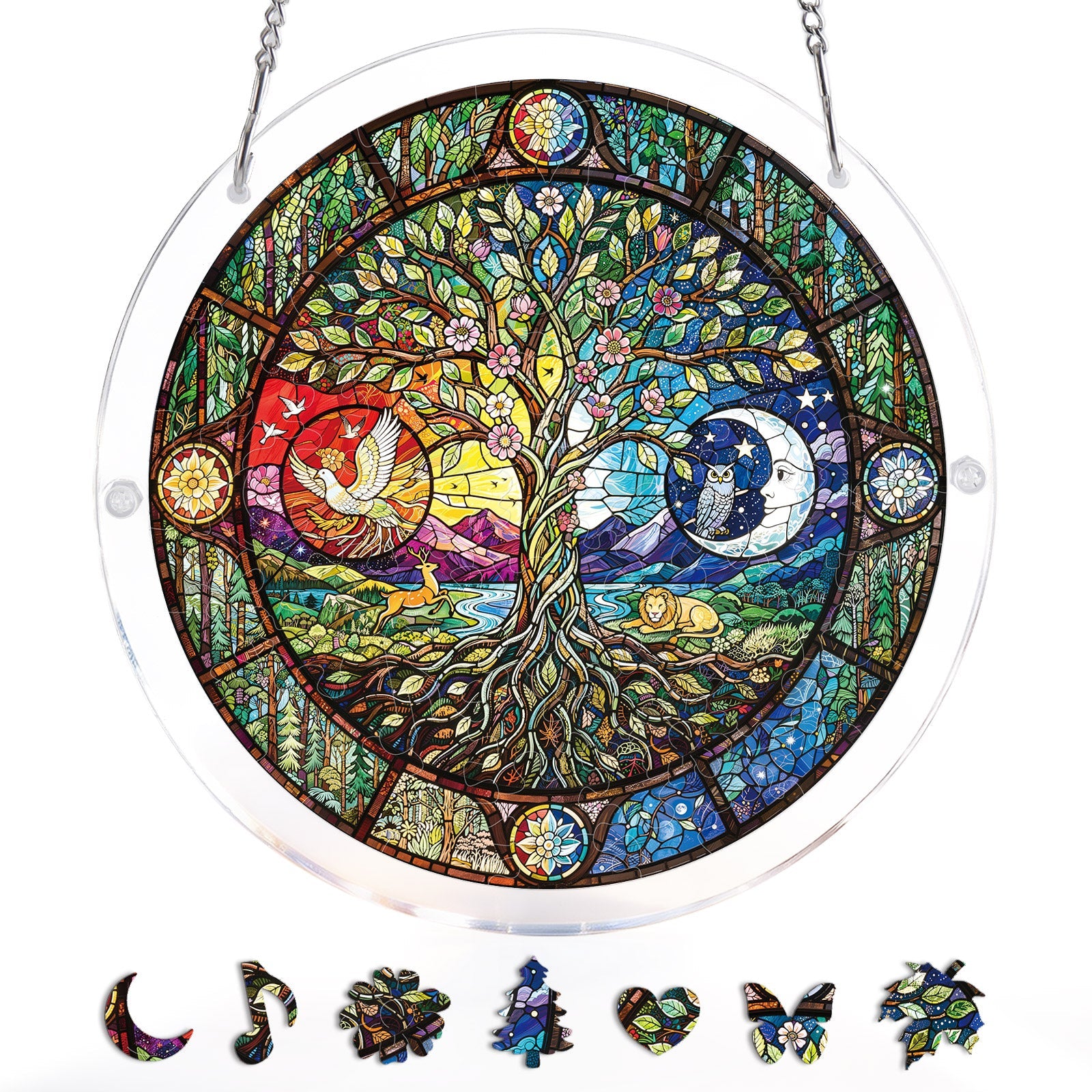 Tree of Day and Night - Acrylic Window Suncatcher