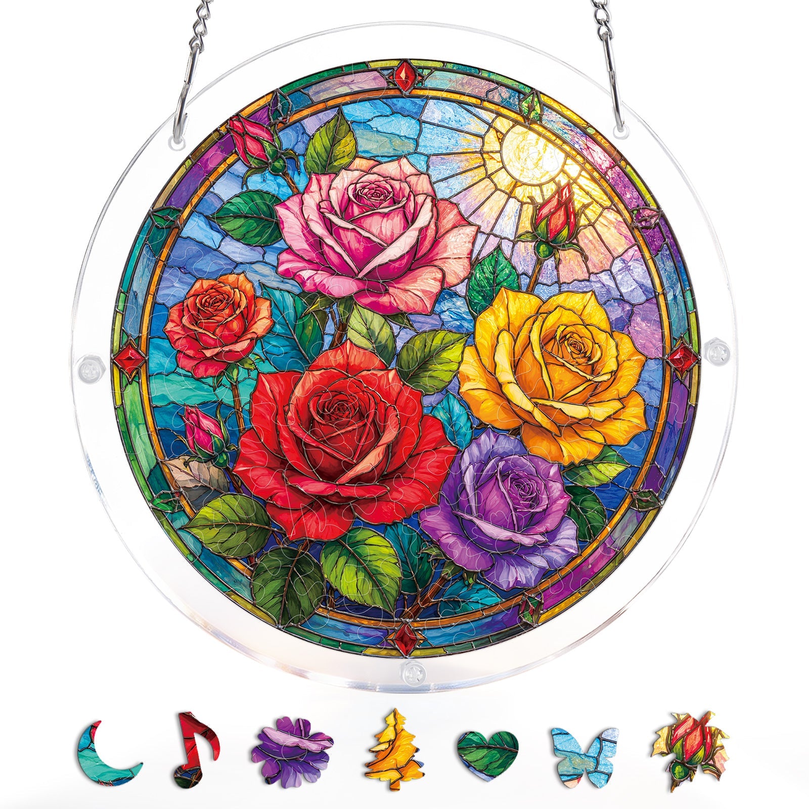 Rose Garden Window - Acrylic Window Suncatcher